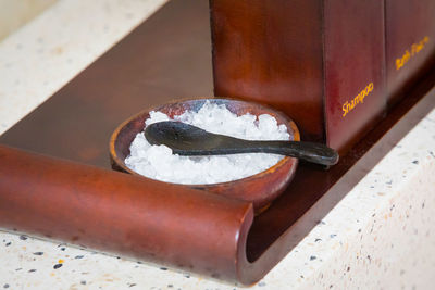 Close-up of bread on table