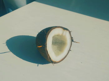 High angle view of fruit on plate