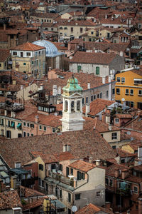 High angle shot of townscape