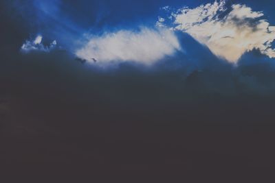 Low angle view of clouds in sky