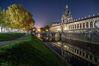 View of the zwinger at dusk