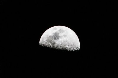 Low angle view of moon in sky