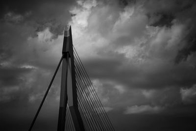 Low angle view of bridge against sky
