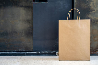 Close-up of text on wall