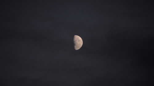 Low angle view of moon in sky