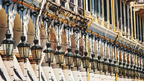 Panoramic shot of clothes hanging by building