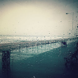 Close-up of water drops on wall