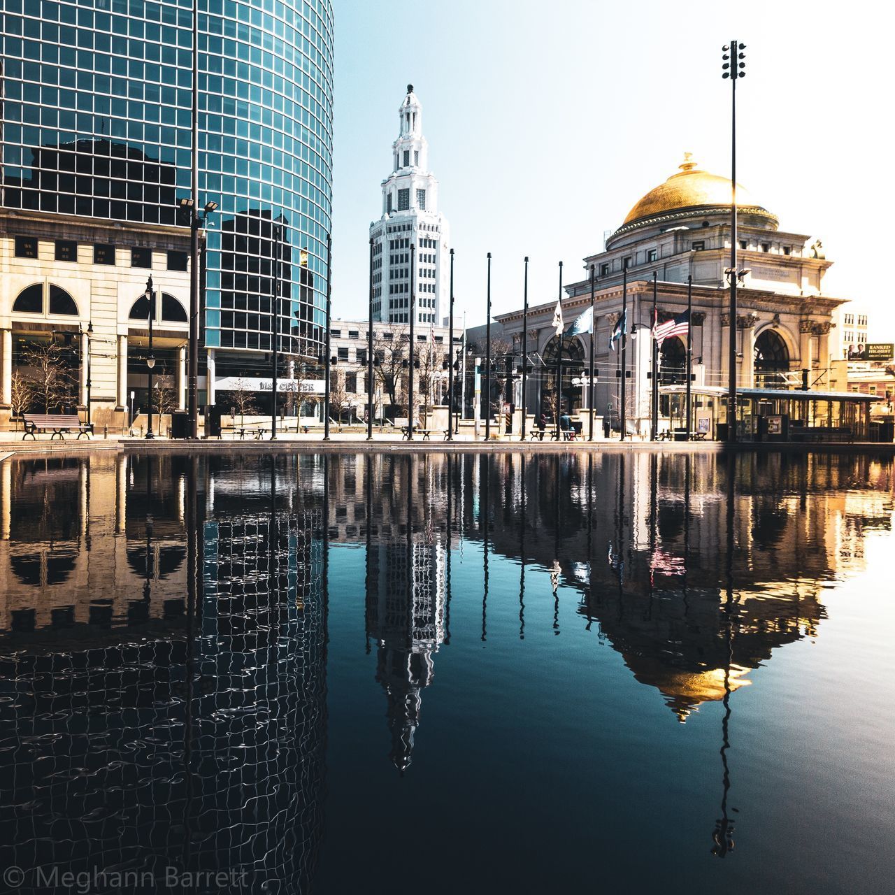 REFLECTION OF BUILDINGS IN WATER