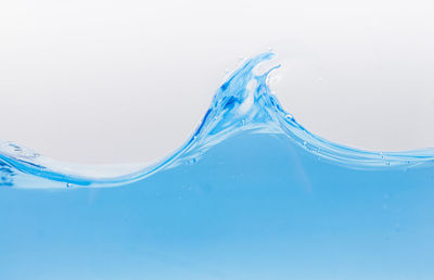Close-up of water splashing against white background