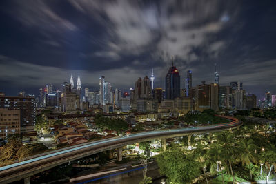 Kuala lumpur cityscape view during night time