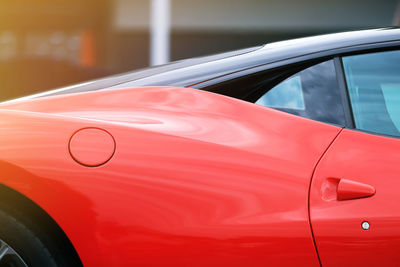 Close-up of modern car mirror