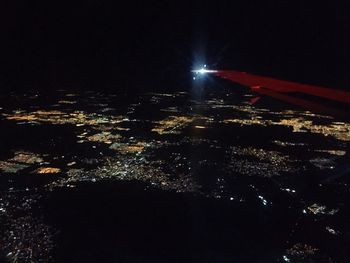 Aerial view of sky at night