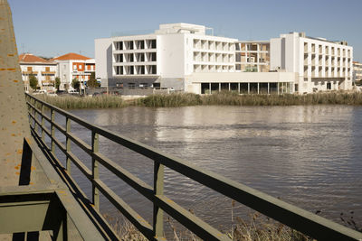 Bridge over river in city