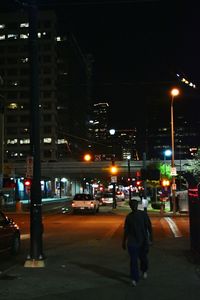 City street at night