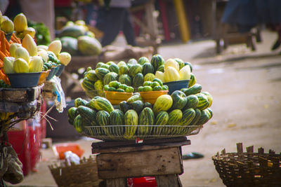 Close-up of vegetables for sale at market