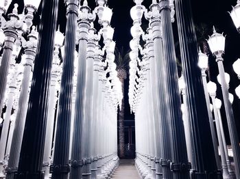 Low angle view of illuminated building