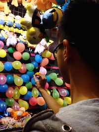 Close-up of colorful balloons