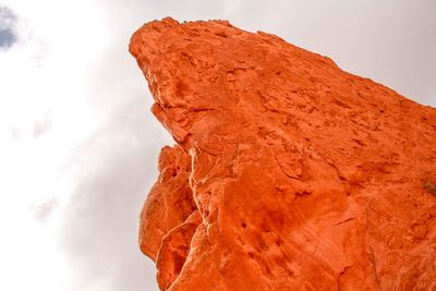 Low angle view of mountain against sky