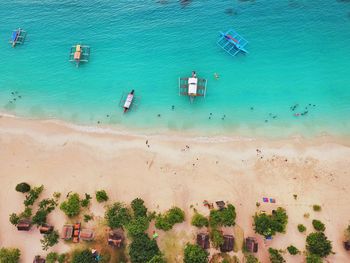 High angle view of beach