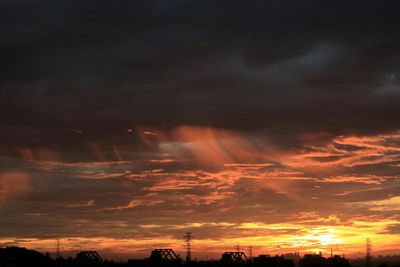 Scenic view of landscape at sunset