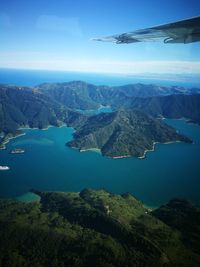 Aerial view of lake