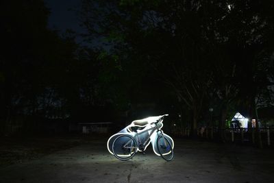 Bicycle parked in park