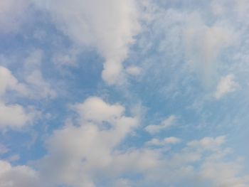 Low angle view of clouds in sky