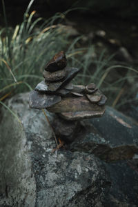 Close-up of rusty chain