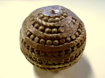 Close-up of object over white background