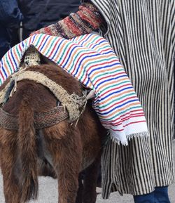 Low section of person standing outdoors