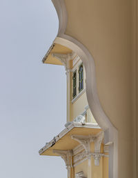 Low angle view of building against clear sky