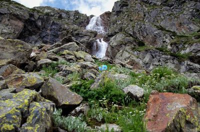 Scenic view of waterfall