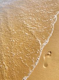 Close-up of sand on beach