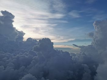 Low angle view of clouds in sky during sunset