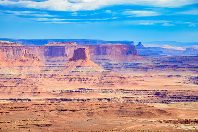 Scenic view of landscape against cloudy sky