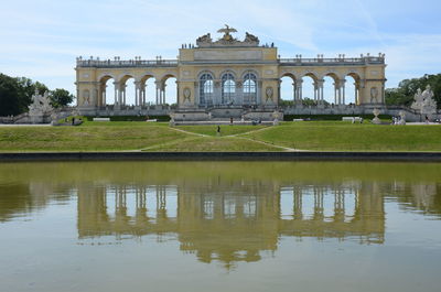 View of building against cloudy sky