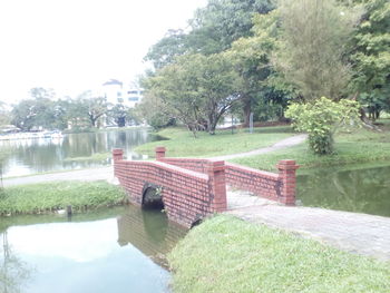 View of park by lake