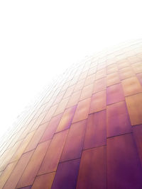 Low angle view of modern building against clear sky