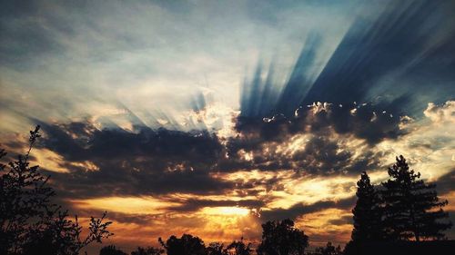 Low angle view of cloudy sky