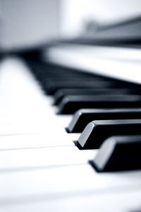 Close-up of piano keys