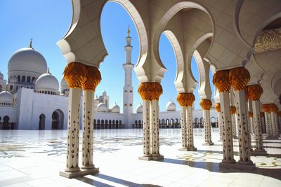 Panoramic view of mosque against sky