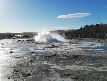 View of waves on the beach