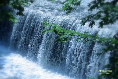 Close-up of waterfall