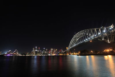 Illuminated city at night