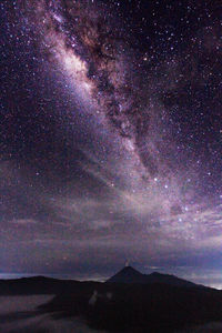 Scenic view of landscape at night
