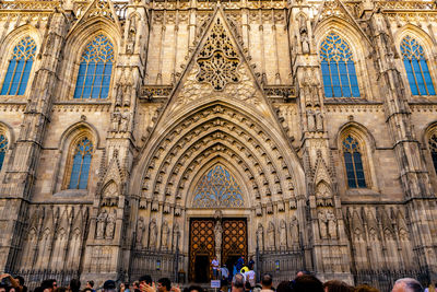 Group of people in front of building