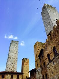 Low angle view of castle against sky