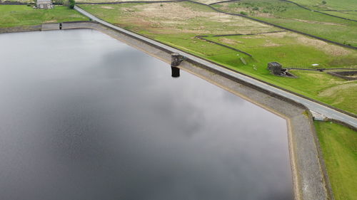 High angle view of a lake