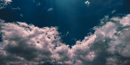 Low angle view of clouds in sky