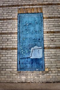 Full frame shot of weathered brick wall